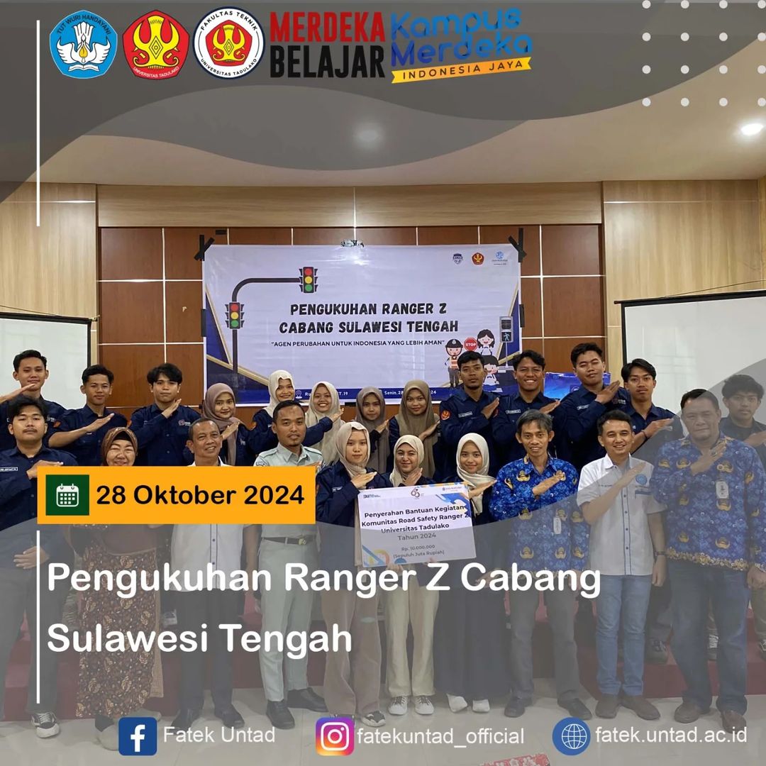 Pengukuhan Ranger Z Cabang Sulawesi Tengah “Agen perubahan untuk Indonesia yang lebih aman”