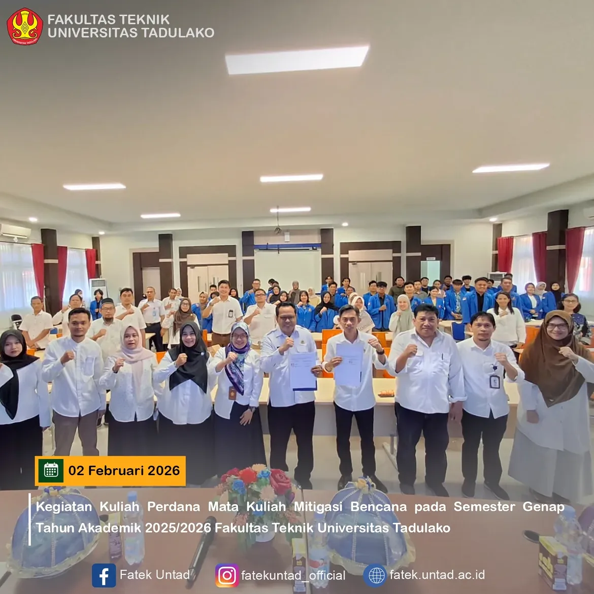 Kuliah Perdana Mata Kuliah Mitigasi Bencana Digelar pada Semester Genap TA 2025/2026