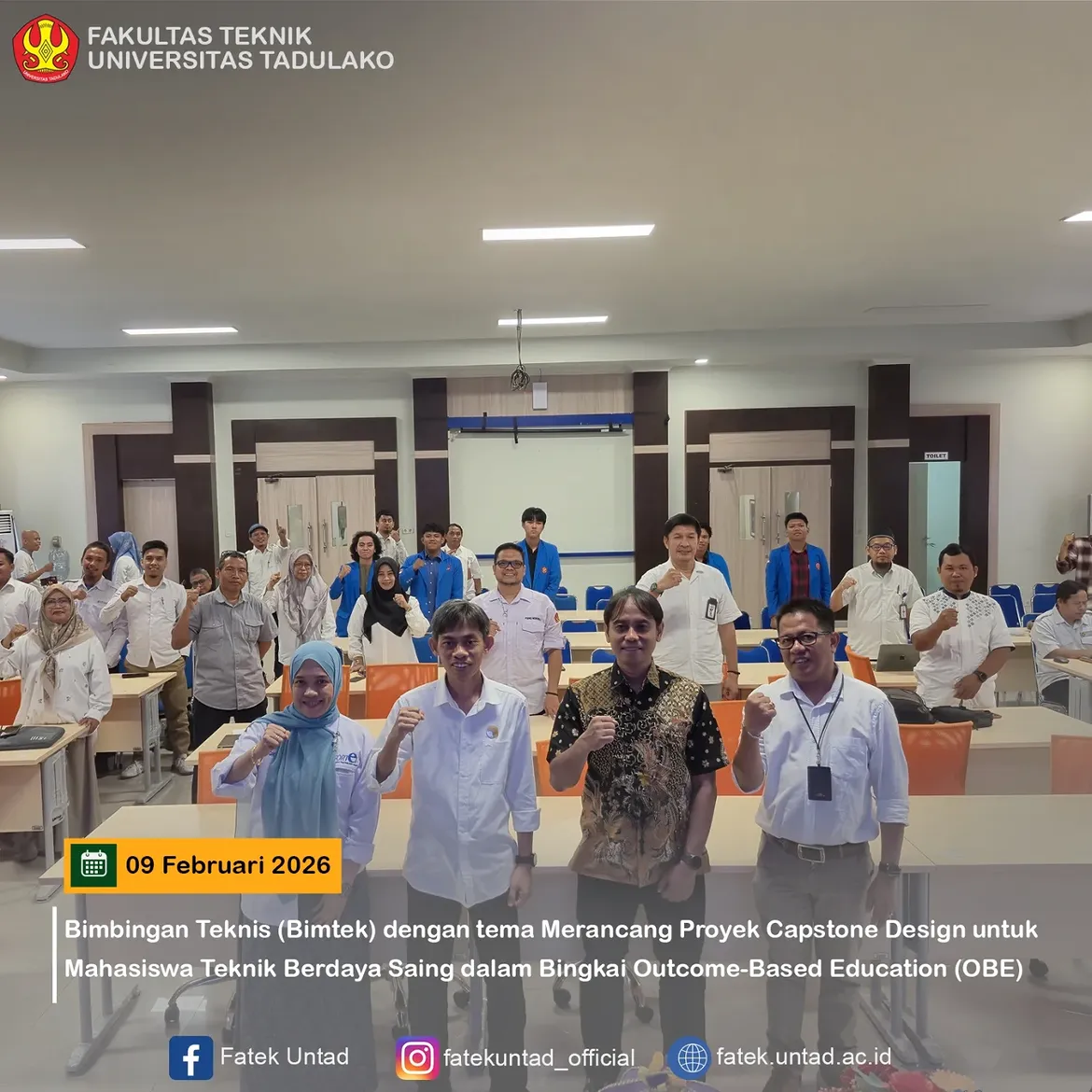 FATEK UNTAD Gelar Bimbingan Teknis Perancangan Capstone Design Berbasis Outcome-Based Education