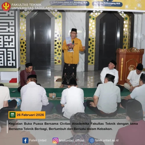 Fakultas Teknik UNTAD Gelar Buka Puasa Bersama, Perkuat Kebersamaan dan Semangat Berbagi