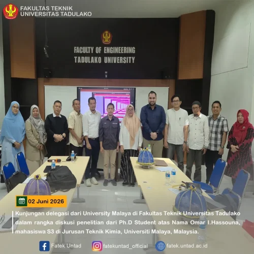 Fakultas Teknik UNTAD Terima Kunjungan Delegasi Universiti Malaya, Bahas Kolaborasi Penelitian