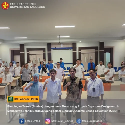 FATEK UNTAD Gelar Bimbingan Teknis Perancangan Capstone Design Berbasis Outcome-Based Education